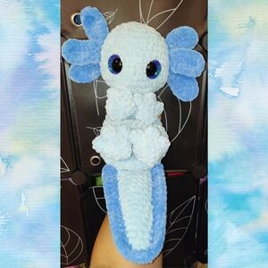 Adorable Crochet Blue Snuggler Axolotl